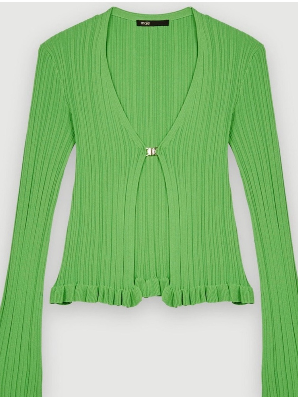 Maje Ribbed Knit Cardigan